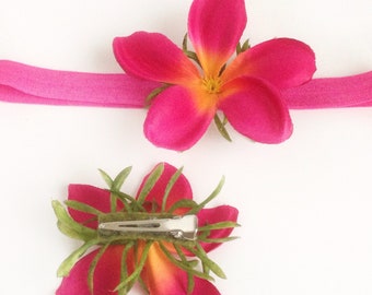Baby Moana Headband, Baby Moana Flower, Baby Moana Flower Crown, Party Pack, Plumeria Hair Clip, Island Princess, Moana Crown, 1st Birthday