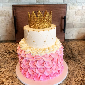 Crown Cake Topper, Princess Party, Gold Baby Crown, Tiara, Maternity, Birthday Cake Top, Cake Smash, Baby Shower Cake Topper, 1st Birthday