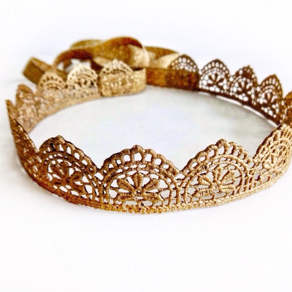 Gold Lace Crown - Etsy
