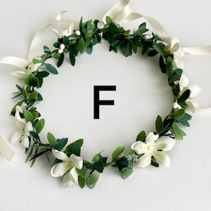 Ivory Flower Crown, Flower Girl Headband, Girls Floral Crown, Flower Halo, Flower Headpiece, Boho Wedding, Floral Headband, Flower Wreath