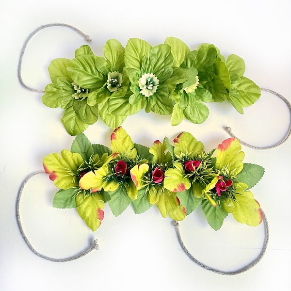 Wrist Leis, Ankle Lei, Haku Lei, Sold in Pairs, 2 Styles, Moana, Set of 2, Island Princess, Flower Bracelets, Costume Pieces