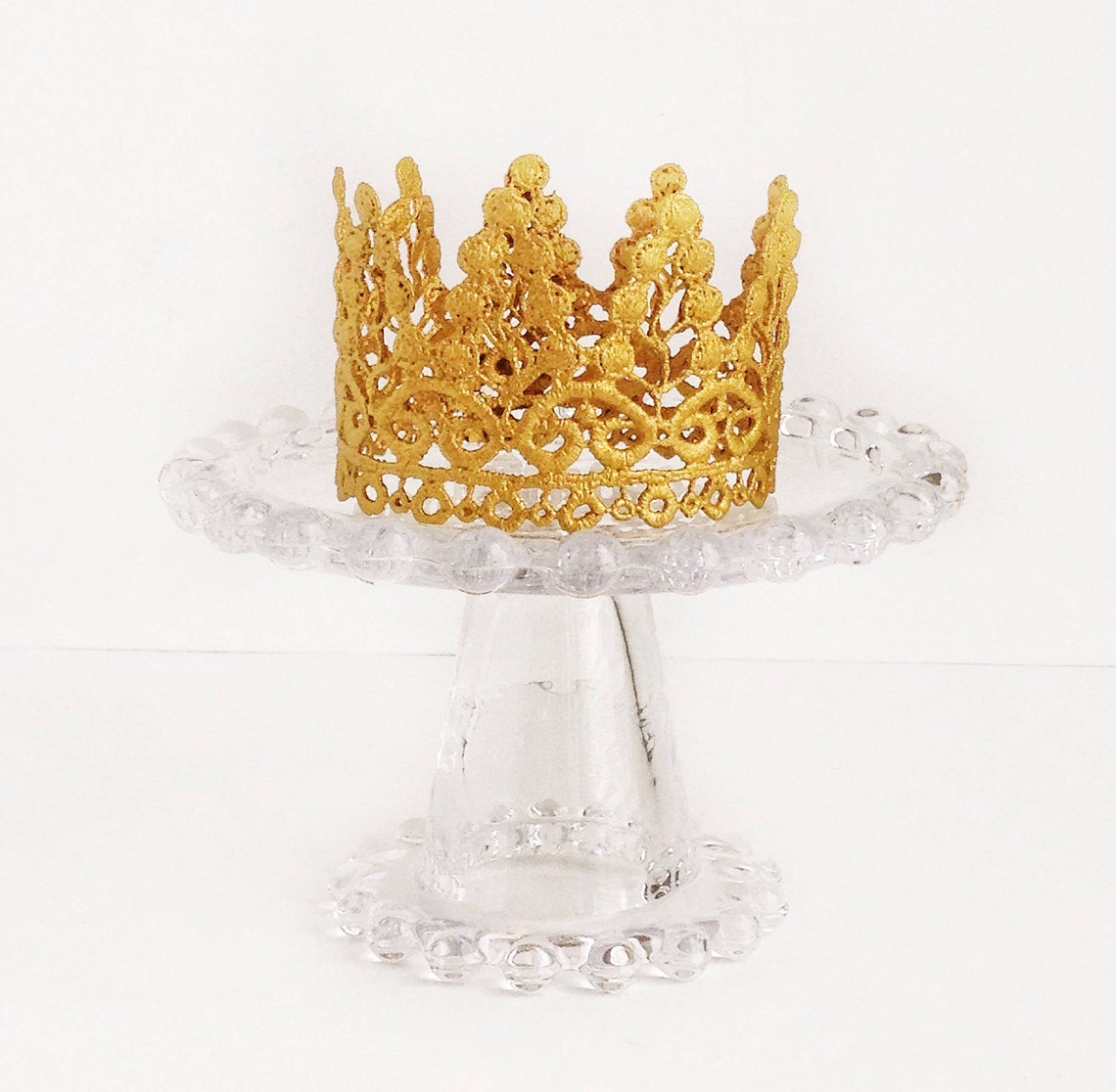 Crown Cake Topper Princess Party Gold Baby Crown Tiara Etsy