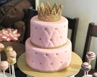 Goldene Krone Tortenaufsatz - Prinzessin Dekoration Für Geburtstag
