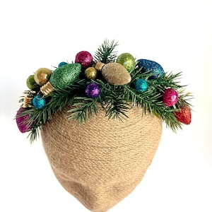 Christmas Headband, Christmas Hair Piece, Christmas Headpiece, Winter Headband for Women, Christmas Flower Crown, Holiday Headband, Party