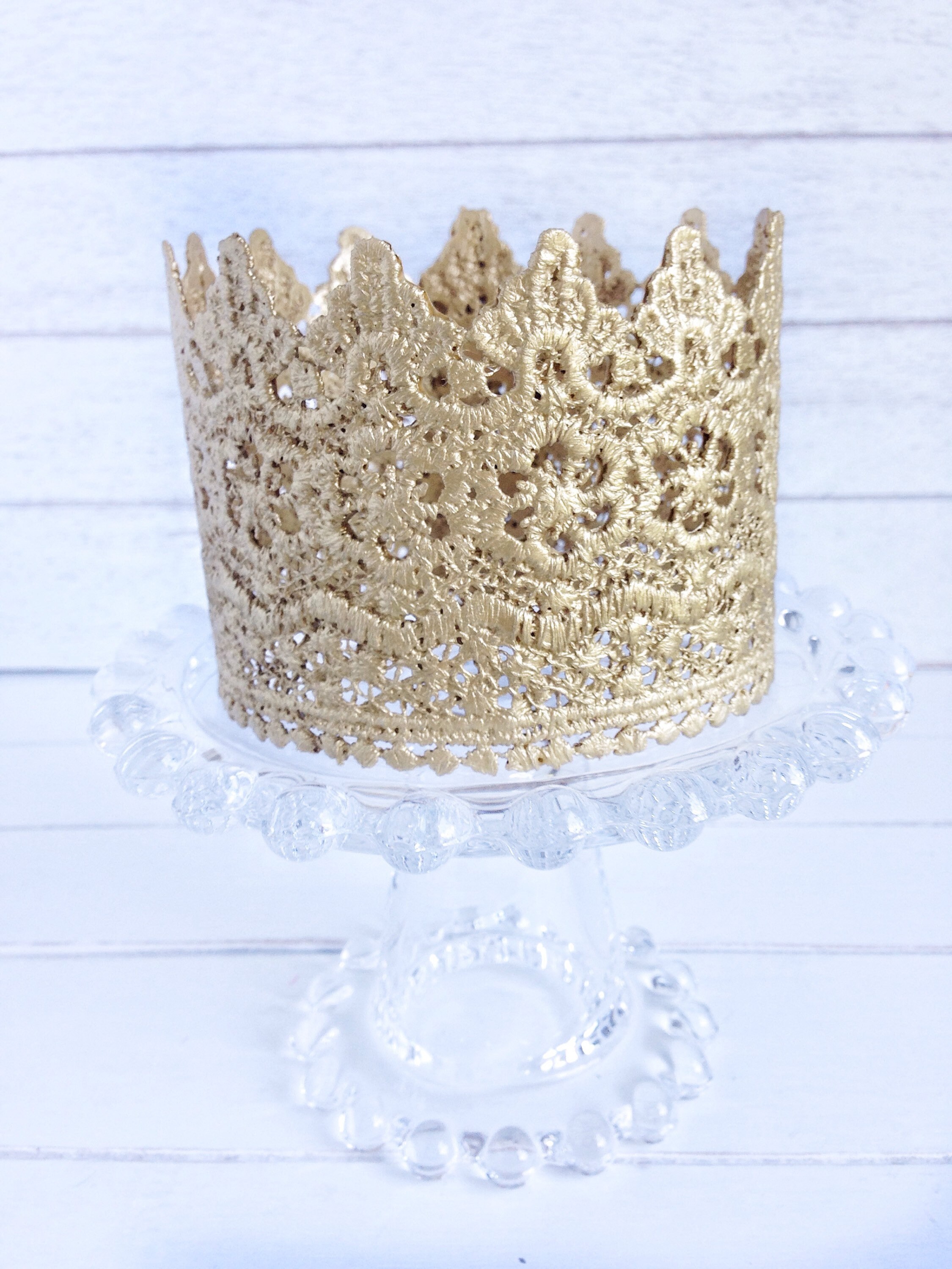 4 Stück Krone Cake Topper Silber - Prinzessin Torten-Deko Für Geburtstage