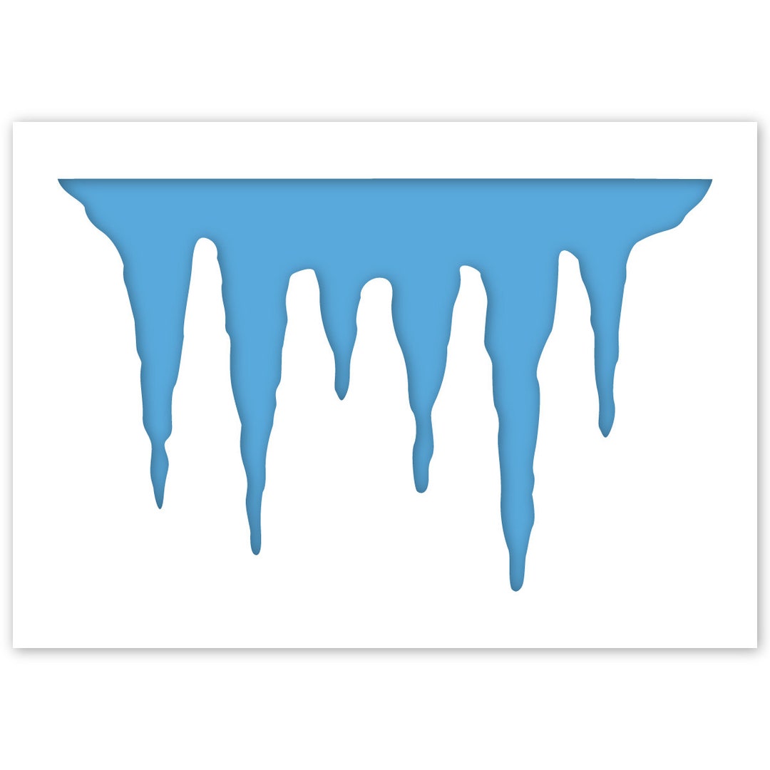 Icicles Stencil Frozen Stencil Icicle Stencil A5 or A4 Reusable Kids