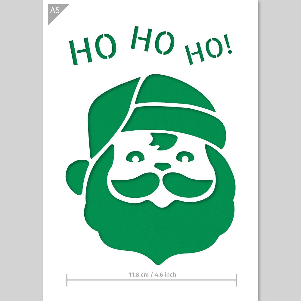 Santa Claus Stencil A5 or A4 Christmas Decoration | Etsy