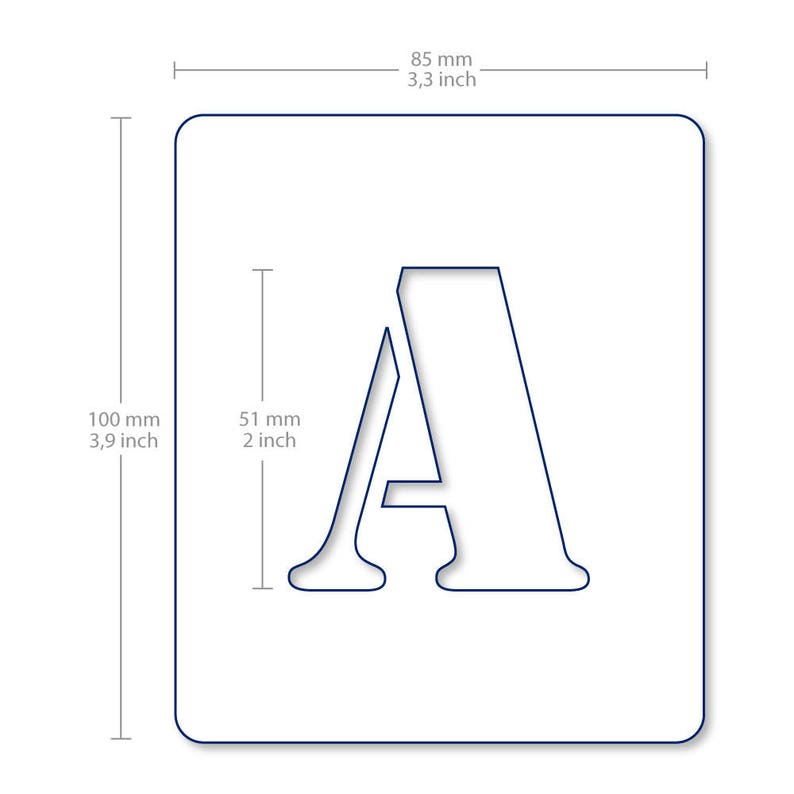 Letter Stencil Set Alphabet Stencil Uppercase Stencil Font Etsy
