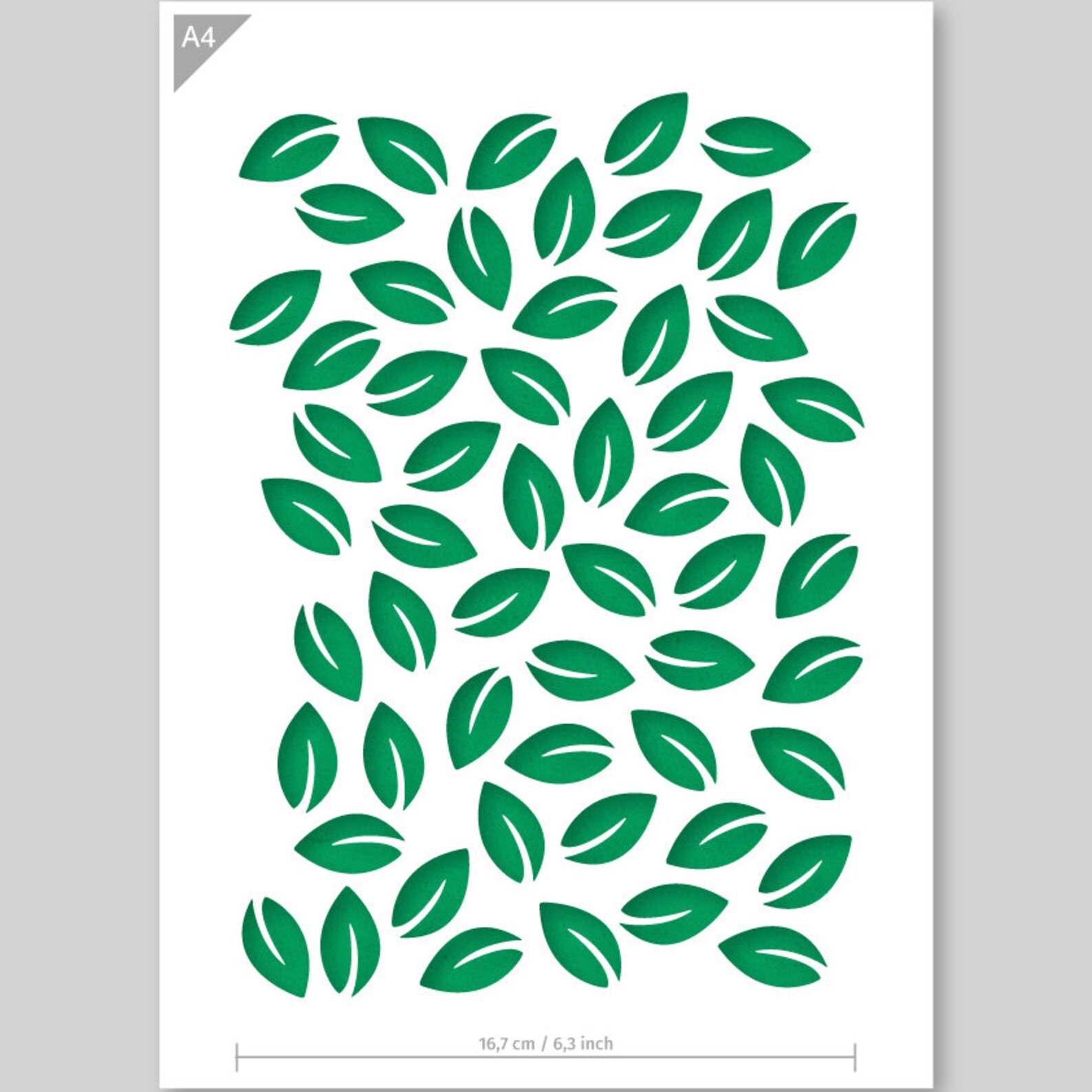 Leaves Stencil Leaf Pattern Stencil Pattern Stencil A4 Etsy