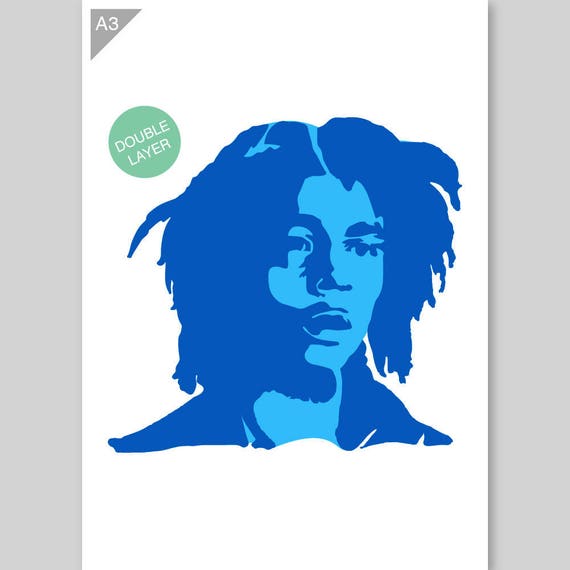 Baking Wall Furniture 2 Layers A3 Size 2 Layers A3 Size Stencil QBIX Bob Marley Stencil Crafts Reusable Kids Friendly DIY Stencil for Painting