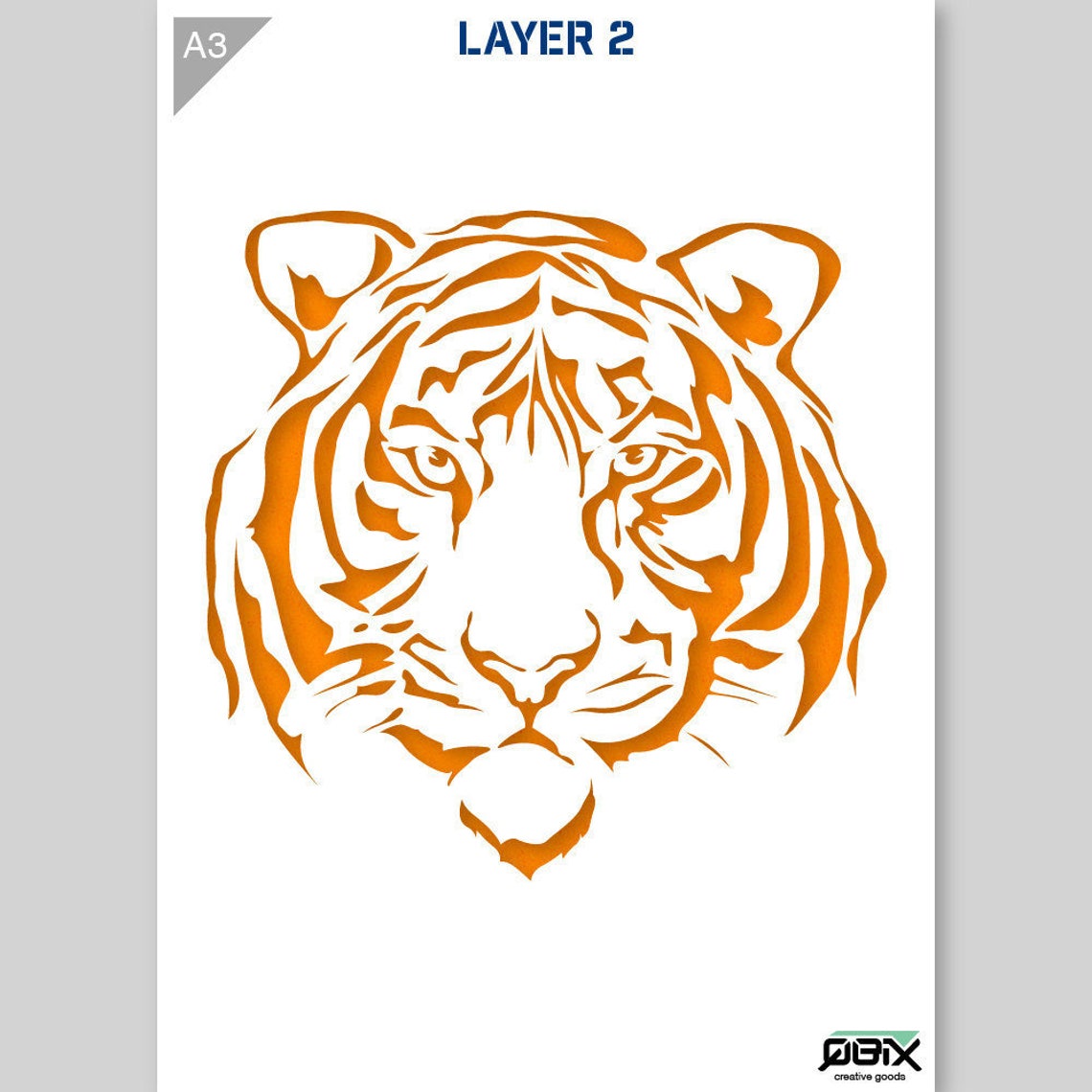 Tiger Stencil Tiger Head Stencil Siberian Tiger Stencil 2 - Etsy