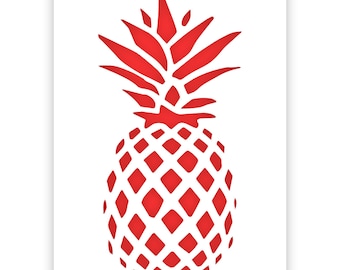 Pochoir d’ananas - Modèle tropical - A3 -Adapté aux enfants réutilisables pour la peinture, l’artisanat, le mur et le pochoir de meubles