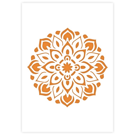 QBIX Flower Stencil - Flower & Leaves - A5 - Reusable Kids Friendly DIY  Stencil for Painting, Baking, Crafts, Wall, Furniture