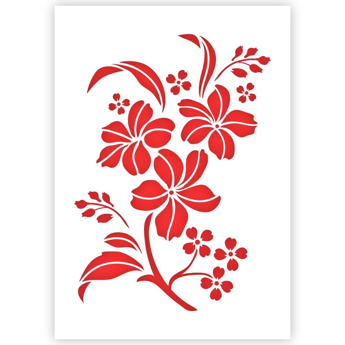 flower-stencil-flowers-stencil-flower-leaves-stencil-a3-reusable-kids-friendly-for-painting-crafts-wall-and-furniture-stencil-etsy