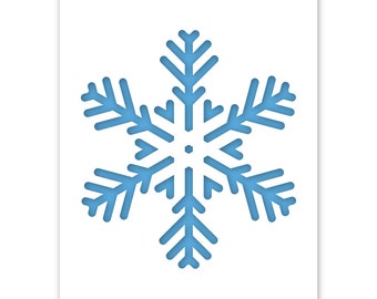 Snowflake Stencil - Snow Stencil - Snow Crystal Stencil - A3 Reusable, kids friendly stencil, for painting, windows, crafts, wall, furniture