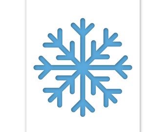 Snowflake Stencil - Snow Stencil - Snow Crystal Stencil - A3 Reusable, kids friendly stencil, for painting, windows, crafts, wall, furniture