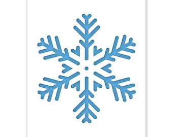 Snowflake Stencil - Snow Stencil - Snow Crystal Stencil - A5 or A4 - Reusable, kids friendly, for painting, windows, crafts, wall, furniture