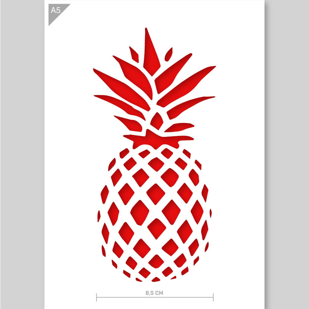 Ananas Ananas-Vorlage Schablone DIY Ananas Kunst A5 | Etsy
