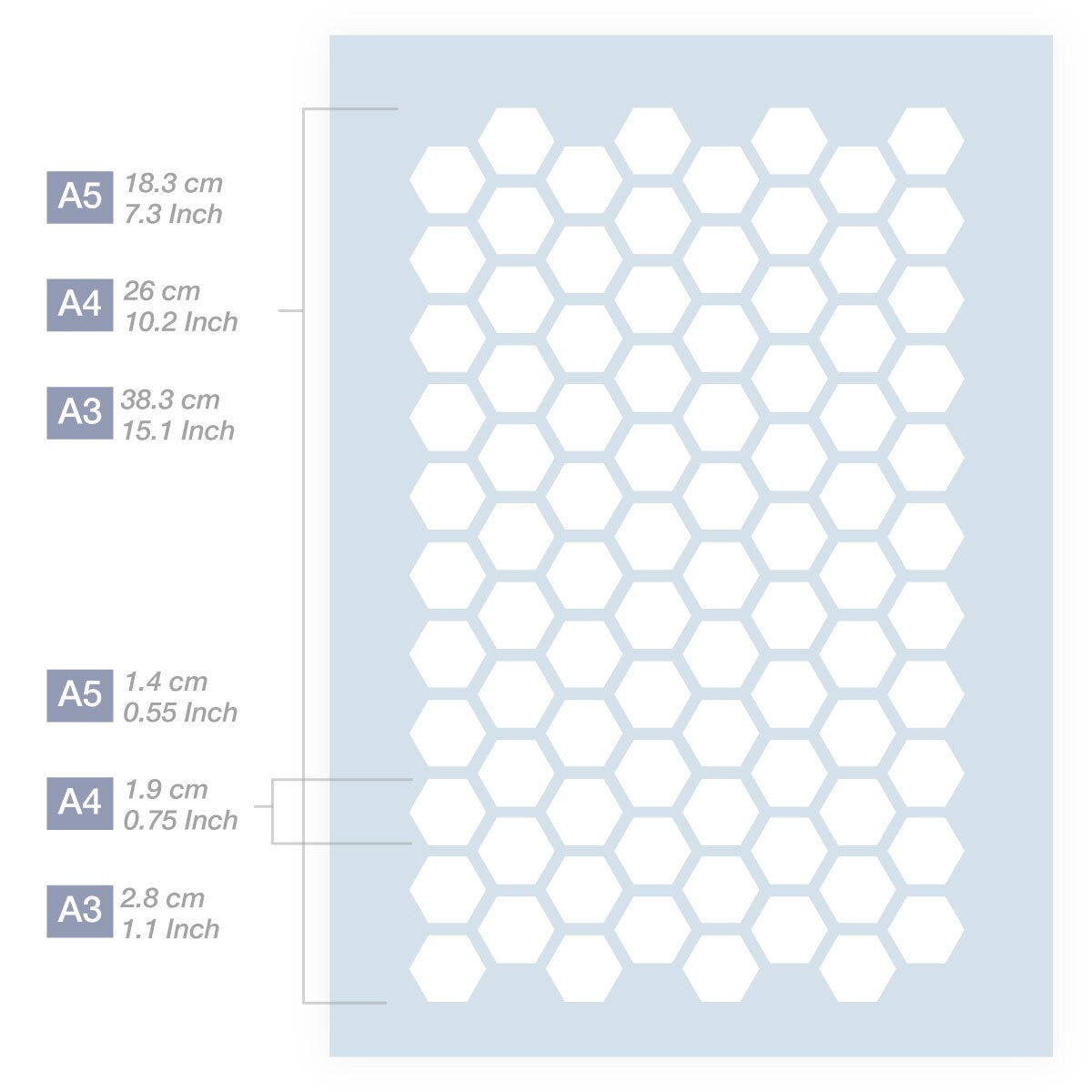 Hexagon Stencil Hexagon Template A3 Reusable Kids - Etsy