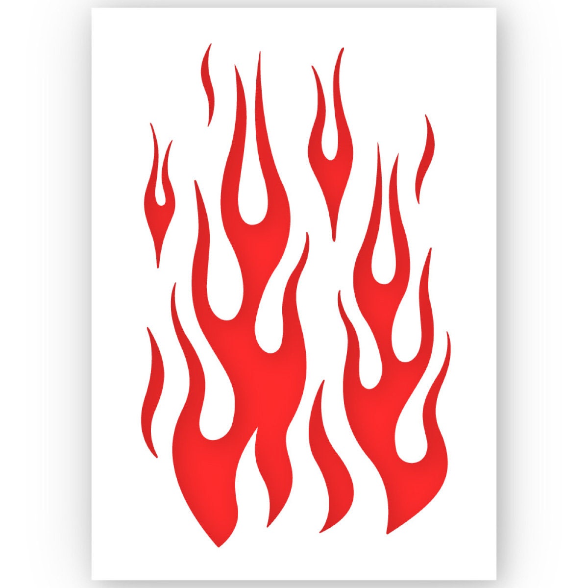 FLAMES FIRE PACK VINYL STENCIL FOR CUSTOM SHOES SNEAKERS AND SMALL PROJECTS