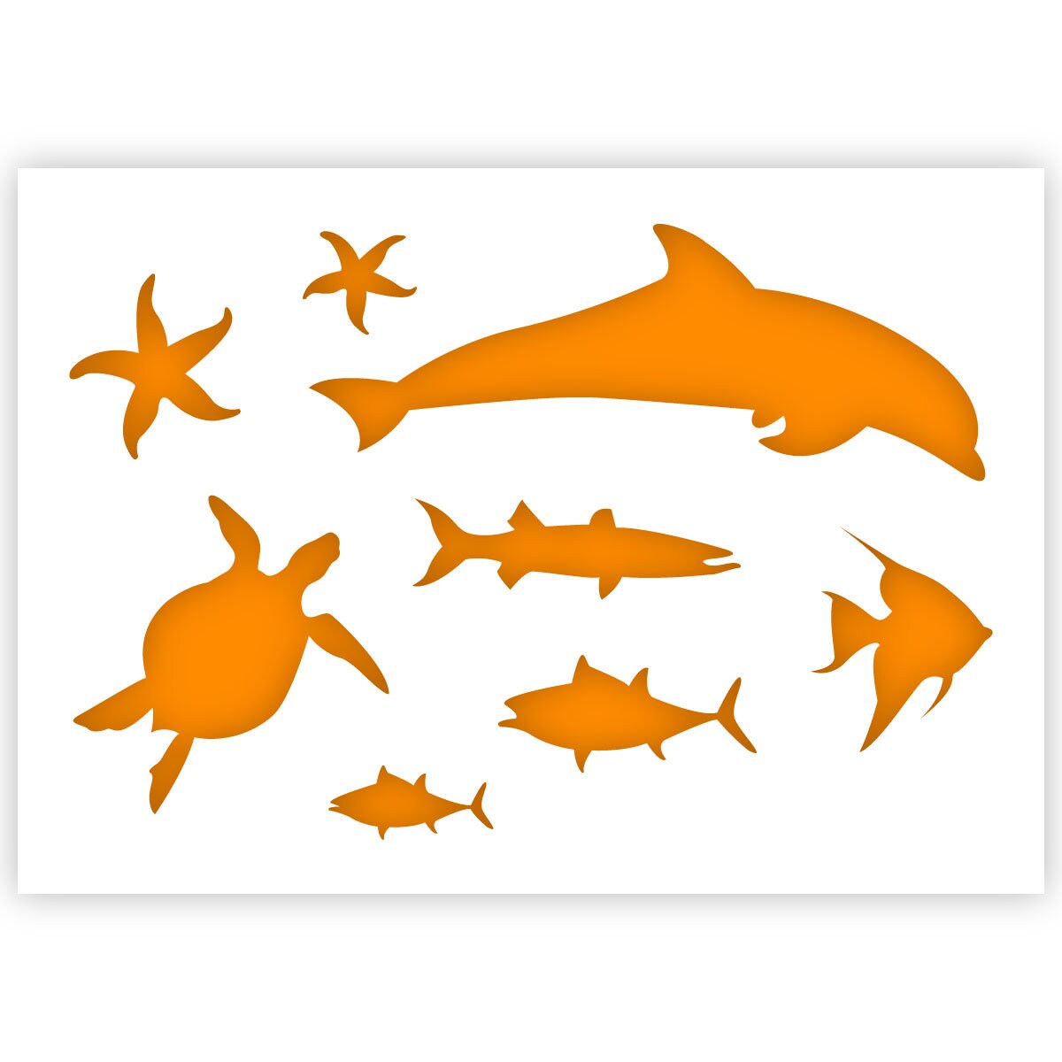 Seeleben Schablone Delfin Schablone A5/A4 Größe - Etsy.de