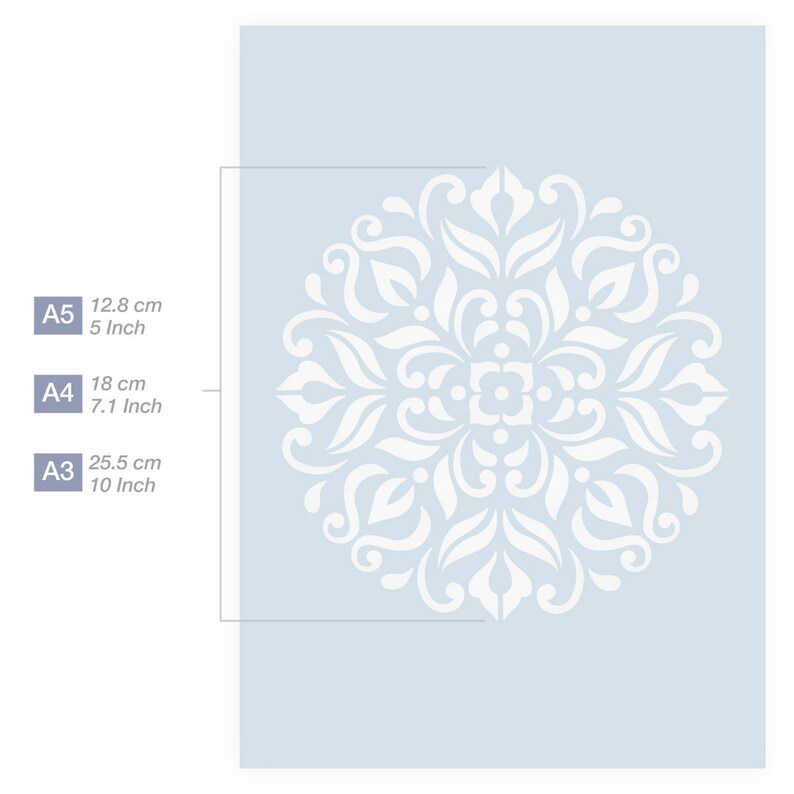 Mandala Stencil A5 Mandala Stencil for Furniture Walls - Etsy
