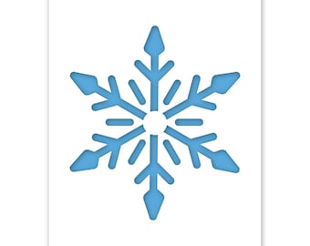 Snowflake Stencil - Snow Stencil - Snow Crystal Stencil - A5 or A4 - Reusable, kids friendly, for painting, windows, crafts, wall, furniture