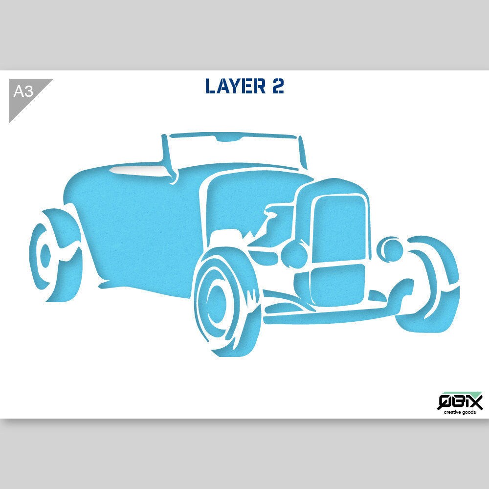 Hot Rod Stencil Car Stencil Classic Car Stencil 2 Layers - Etsy Canada