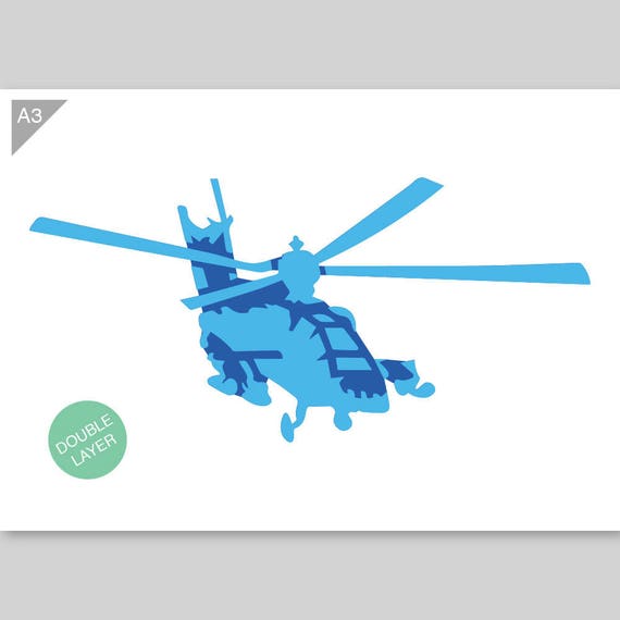 Helecopter Aircraft Mylar airrush Painting Wall Art Stencil 7