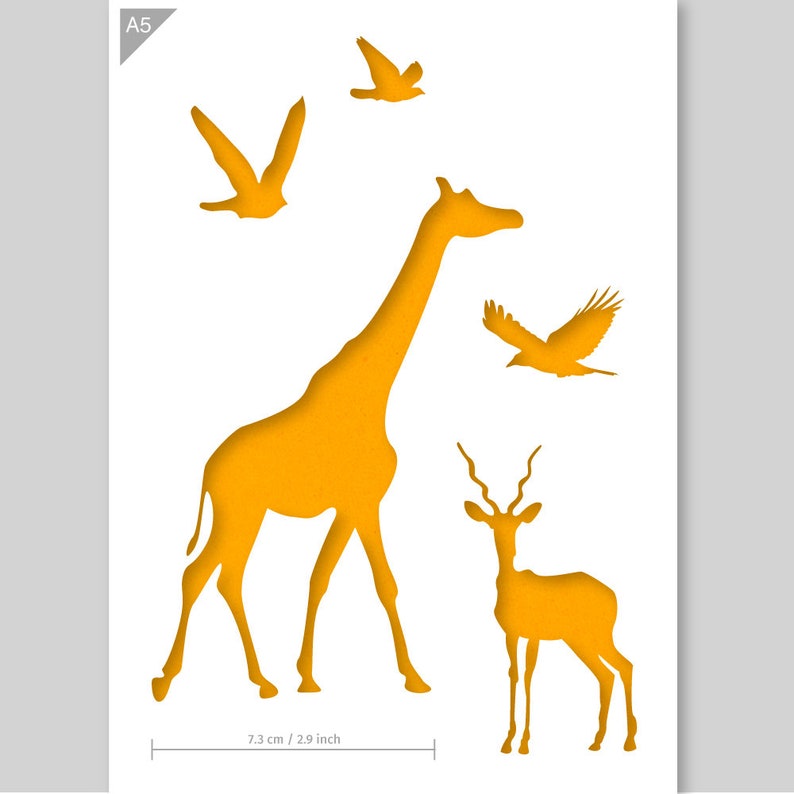 African Animals Stencil Giraffe Stencil Gemsbok Stencil Etsy african-animals-stencil-giraffe-stencil-gemsbok-stencil-etsy