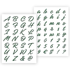 QBIX Letter Stencil Decorative Letters - A4 Tamaño - Altura letras 2-3 cm - Reutilizable, Kids Friendly Stencil, DIY stencil-art
