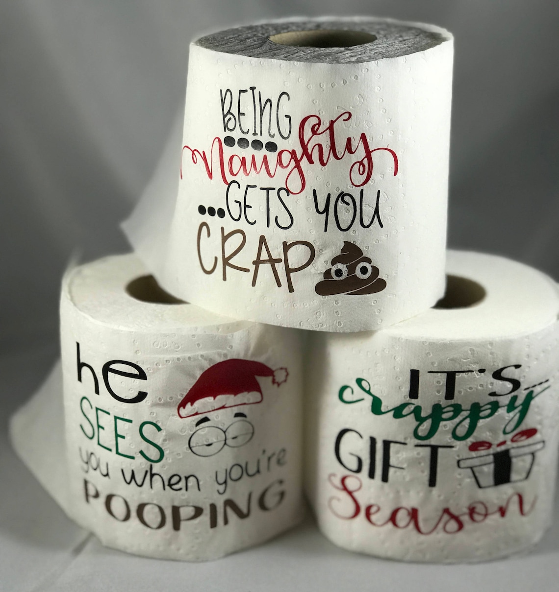 Funny Gag Gift Toilet Paper Christmas Toilet Paper White Etsy