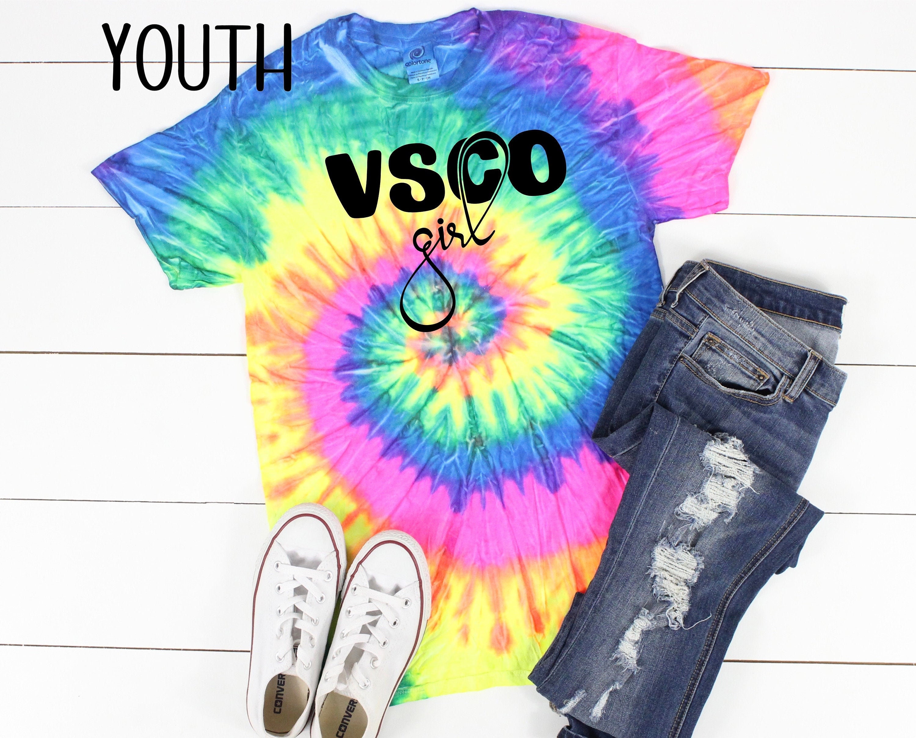 Vsco girl Tie Dye Shirt Etsy