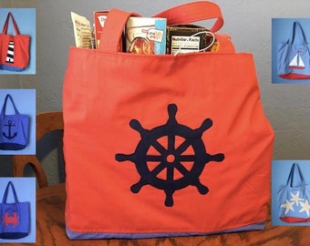 Nautical Grocery Bag Pattern - PDF