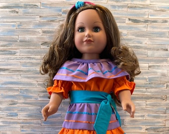 18" Doll Fiesta Dress - Pattern PDF