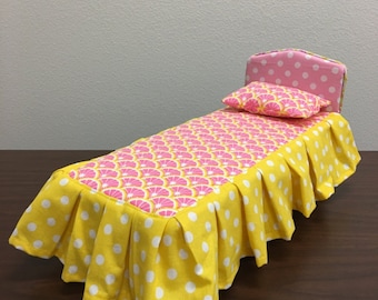 Bed & Bedding for 11-1/2" Fashion Doll Pattern - PDF