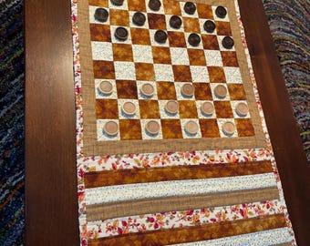 Quilted Checkerboard Table Runner Pattern - PDF