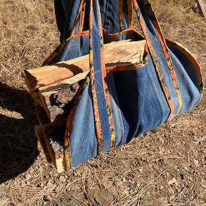 Denim Firewood Tote Pattern - PDF