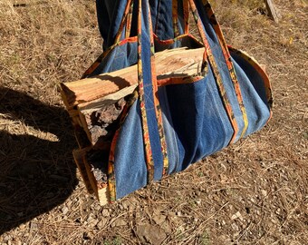 Denim Firewood Tote Pattern - PDF