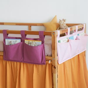 Ikea Kura Bed Organizer, Bunk Bed Storage Pockets, Duck Cotton Crib Decor