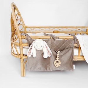 Nursery Crib Organizer, Baby Crib pocket organizer, Cot organizer, Crib organizer, Hanging storage bag, Bedside nappy organiser, Bed pocket