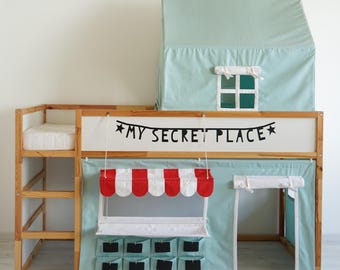 Ikea Kura キャノピー、ツインベッドテント、ツインベッドキャノピー 