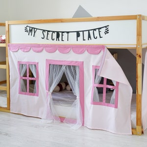 Cortinas para cama Kura, cortinas para cama alta, cortinas para literas, cortinas para cama con dosel de Ikea.