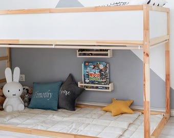 Varão de madeira para cortinas Ikea Kura, haste para cortinas de cama, adaptação para Ikea Kura