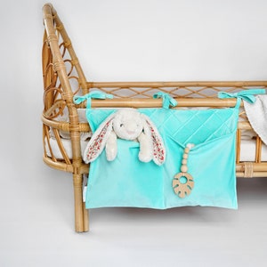 Baby cot organizer, Cot organizer, Crib pocket organizer, Hanging storage bag, Bedside nappy organiser, Nursery Crib Organizer, Bed pocket
