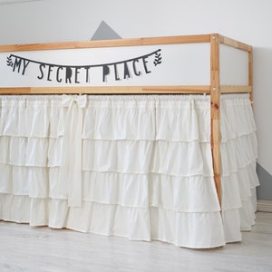 Curtains for Ikea Kura bed, Ikea Kura curtains, Kura bed curtains, Ikea Kura Curtains pink, Ikea Kura Hack, Canopy bed house, Bed canopy