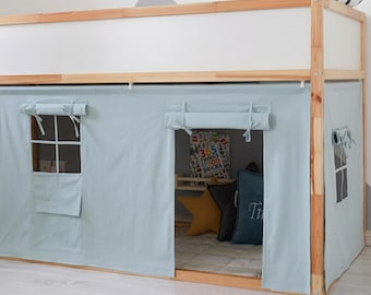 Personalised IKEA KURA Bunk Curtains - Playhouse Tent for Kids