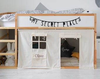 Personalized IKEA KURA Curtains - Bunk Tent, Child's Secret Place