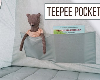 Teepee pocket for books and toys - / you can add it to any teepee /