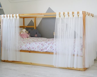 Kura bed curtains, House bed canopy, Ikea Hack